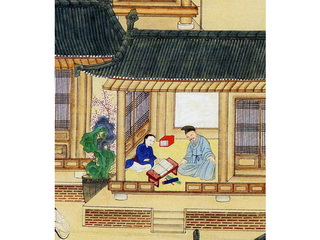 옛그림 속 서당 훈장